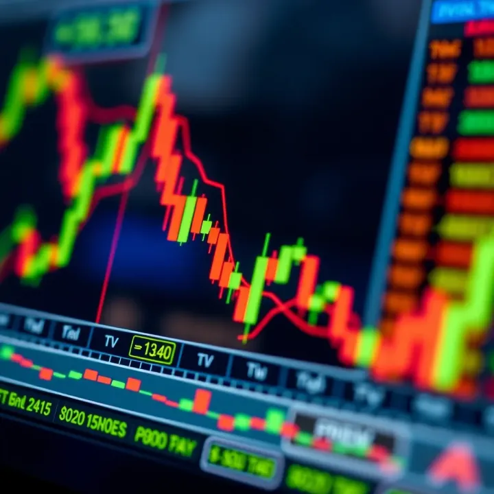 Visual representation of candlestick charts showing trend reversals and continuation patterns in stock market analysis
