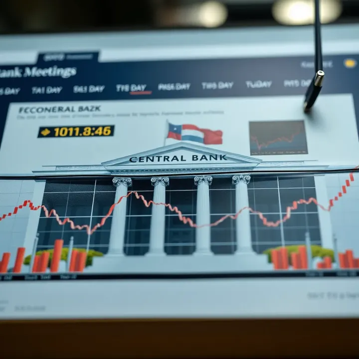 Overview of Central Bank Meetings and Economic Indicators Graphical representation of central bank meetings and major economic indicators
