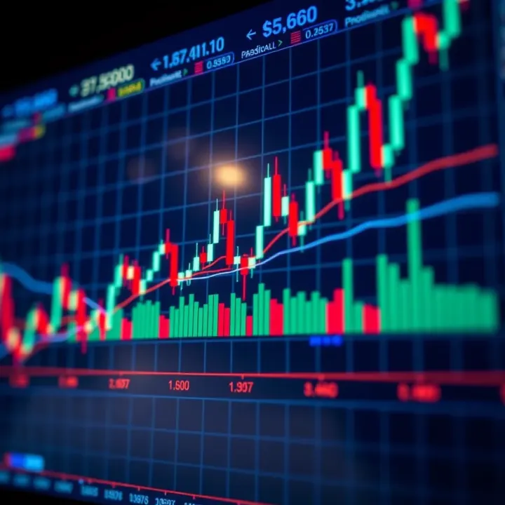 Chart showing price action candlestick patterns used for trading decisions