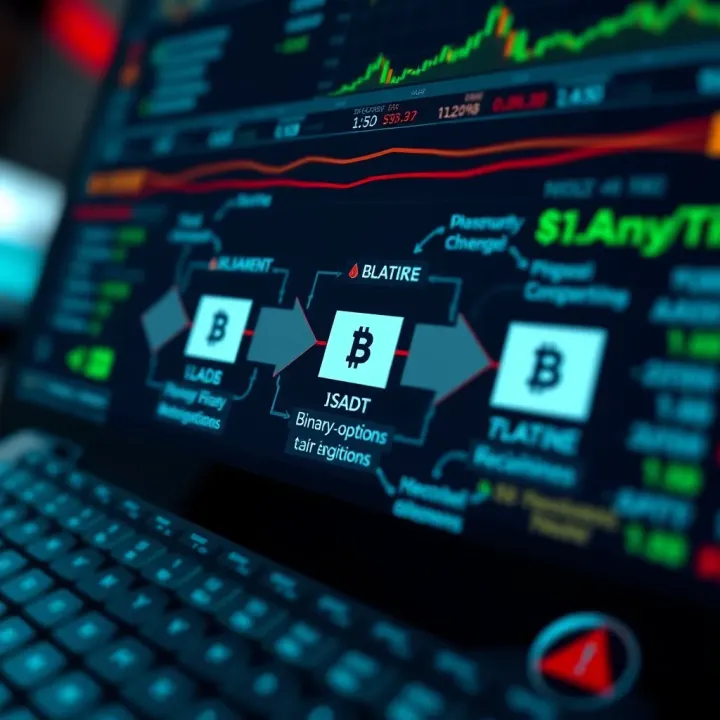 Diagram illustrating the concept and mechanics of binary options trading