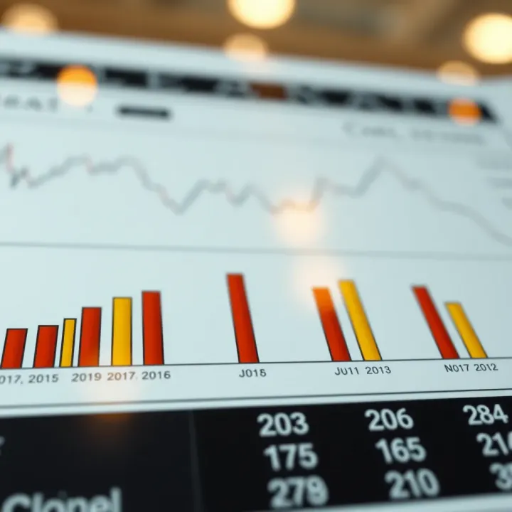 Graphical representation of major economic indicators influencing financial markets