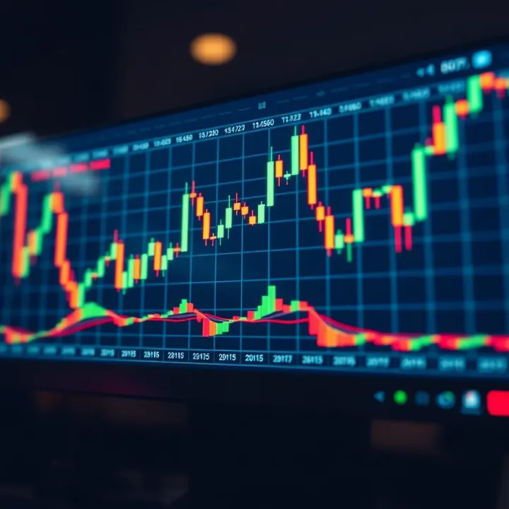 Chart showing candlestick patterns illustrating price movements in financial trading
