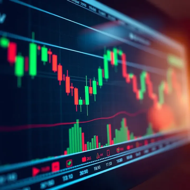 Chart showing candlestick patterns used in price action trading