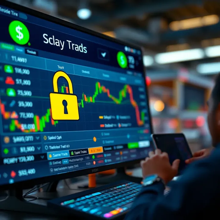 Secure digital interface illustrating key features, costs, and usability of copy trading platforms