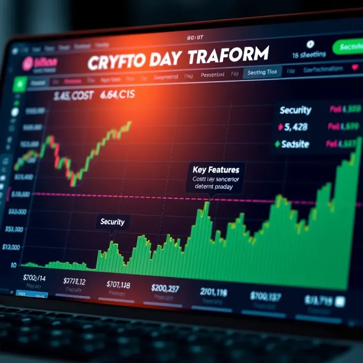 Graph illustrating key features such as costs, security, and essential tools for crypto day traders