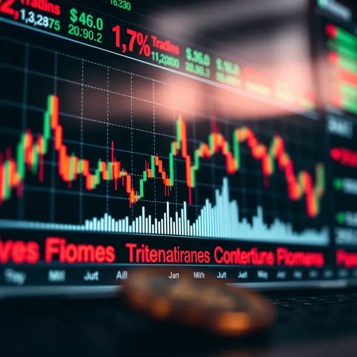 Chart displaying cryptocurrency price fluctuations and key indicators for day trading