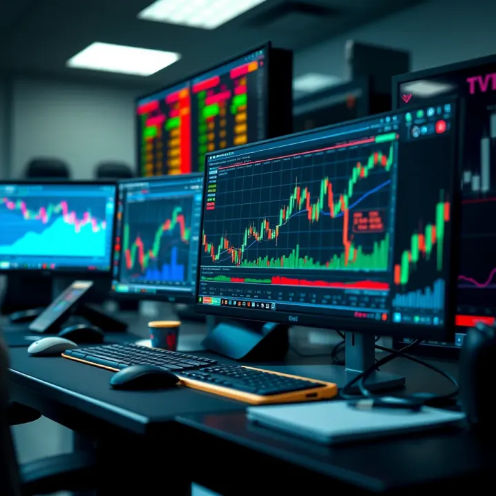 Collection of trading tools including charts and risk analysis software