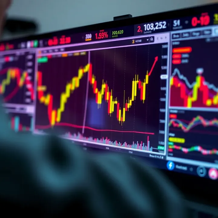 Visual representation of risk management strategies with graphs and protective measures in trading