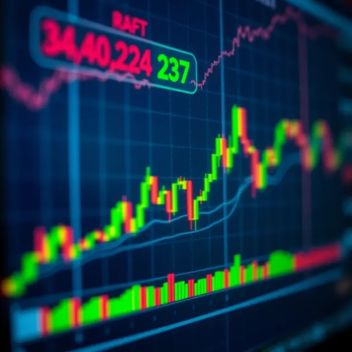 Chart displaying rapid price fluctuations typical in day trading scalping