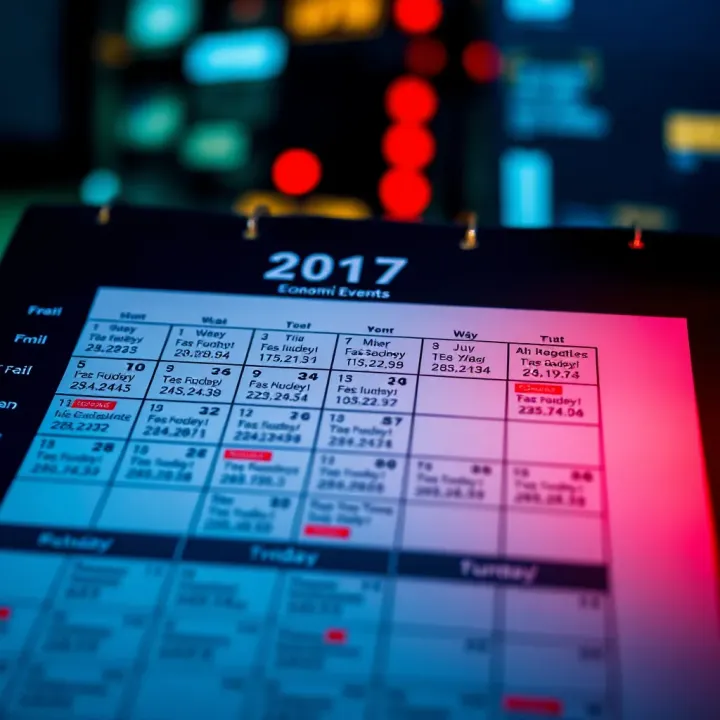 Calendar highlighting key economic events impacting global markets