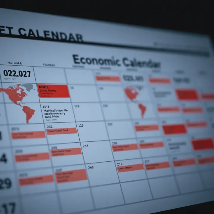 Calendar displaying key economic events and dates relevant to financial markets