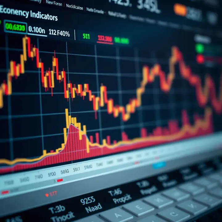 Graph showing correlation between economic indicators and currency fluctuations