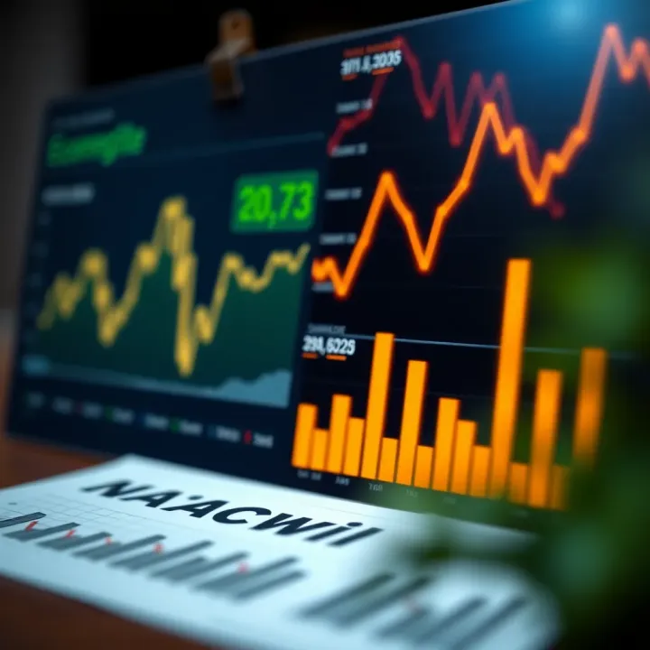 Analysis of Economic Indicators and Market Influences Graph illustrating economic indicators and their impact on market trends and investment decisions