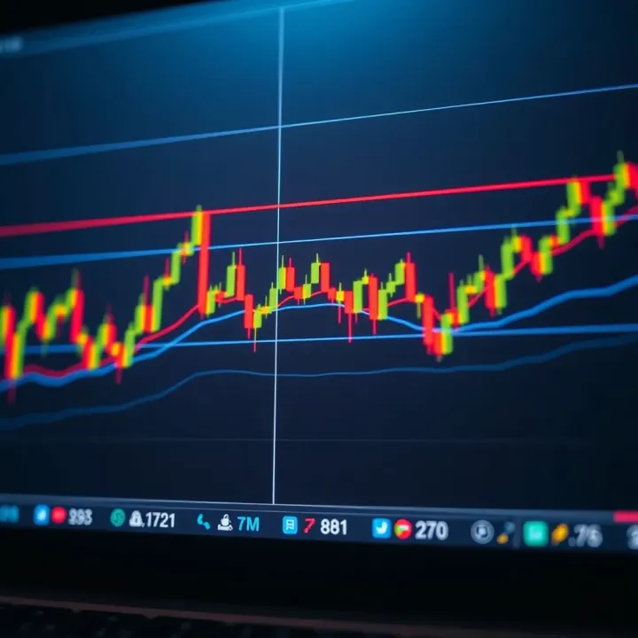Technical Chart Combining Key Indicators for Day Trading Graph displaying multiple technical indicators overlayed on stock price movements