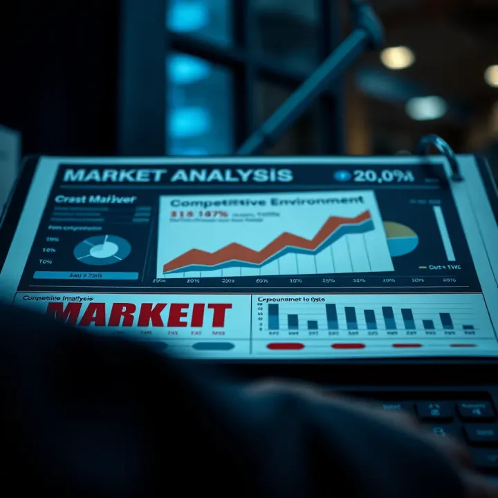Detailed market analysis chart showing competitive environment and consumer profile