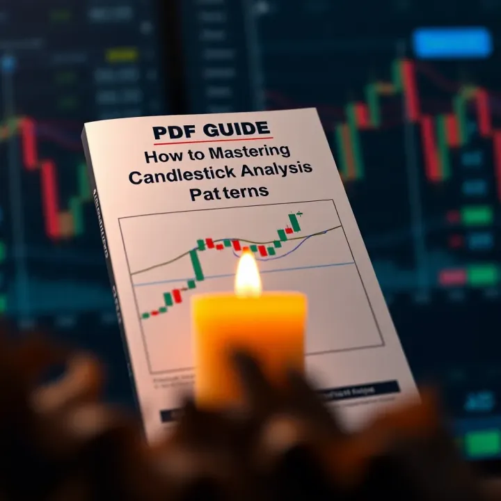 Cover page of a comprehensive PDF guide on candlestick patterns for traders