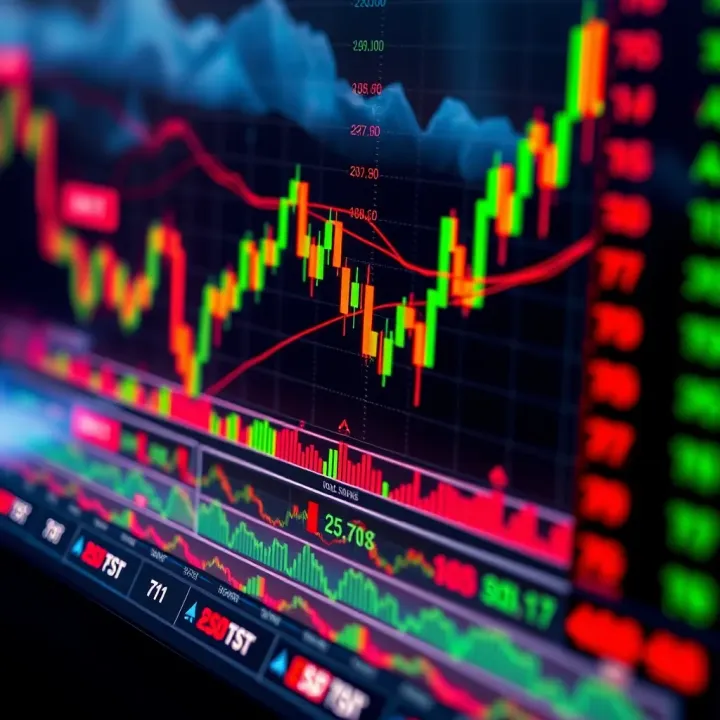 Chart displaying options trading trends and market fluctuations