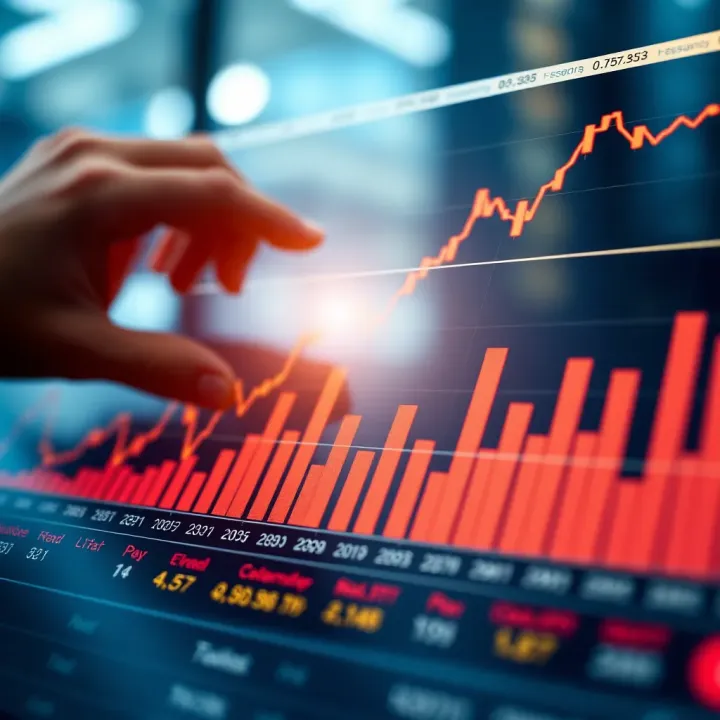 Graph showing the impact of economic indicators on financial market trends