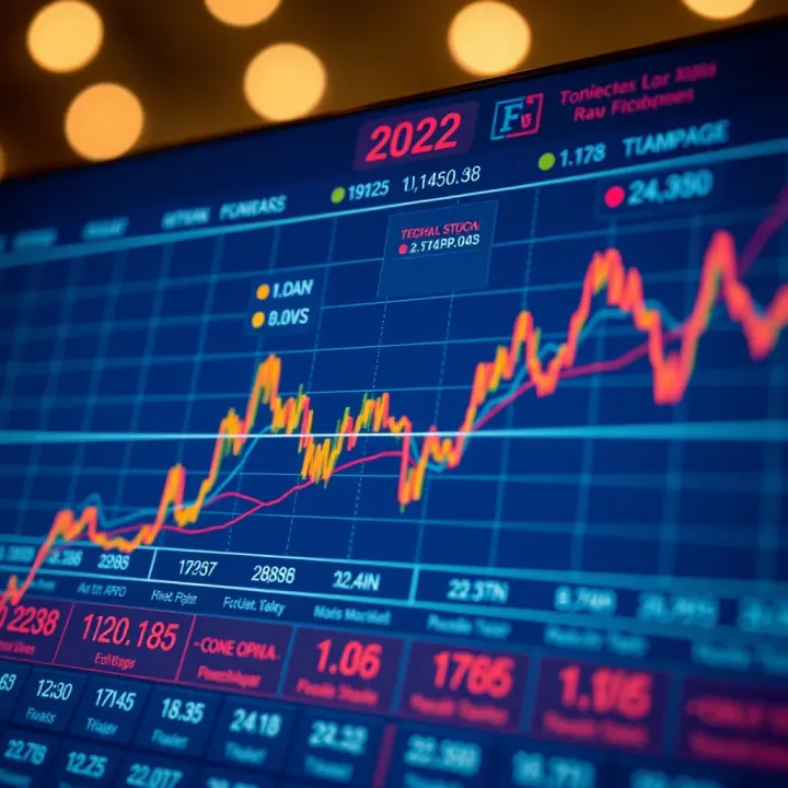 Graph showing the impact of major economic indicators on financial markets