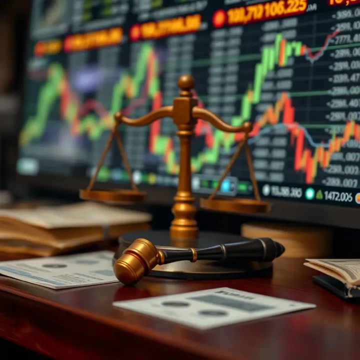 Legal Consequences and Prevention in Financial Illicit Activities Conceptual graphic showing legal consequences and preventive measures against illicit activities in financial markets
