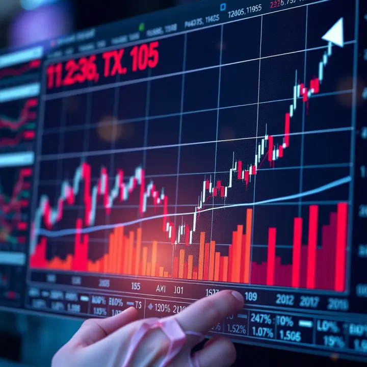 Graph showing market trends and data analytics for strategic decision making