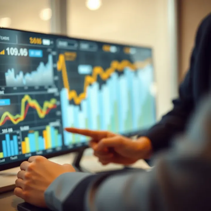 Graphical representation of industry trends and data interpretation