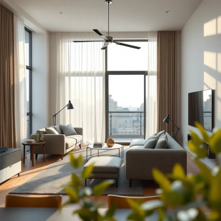 Trends in Interior Design Market Modern living room showcasing minimalist furniture and natural lighting