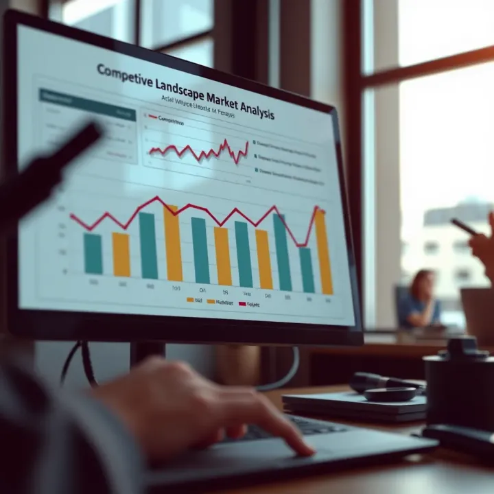 Competitive Landscape and Market Trends Analysis Chart comparing competitor strengths and market trends insights