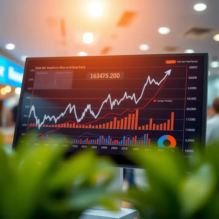 Graph illustrating market trends and consumer behavior patterns