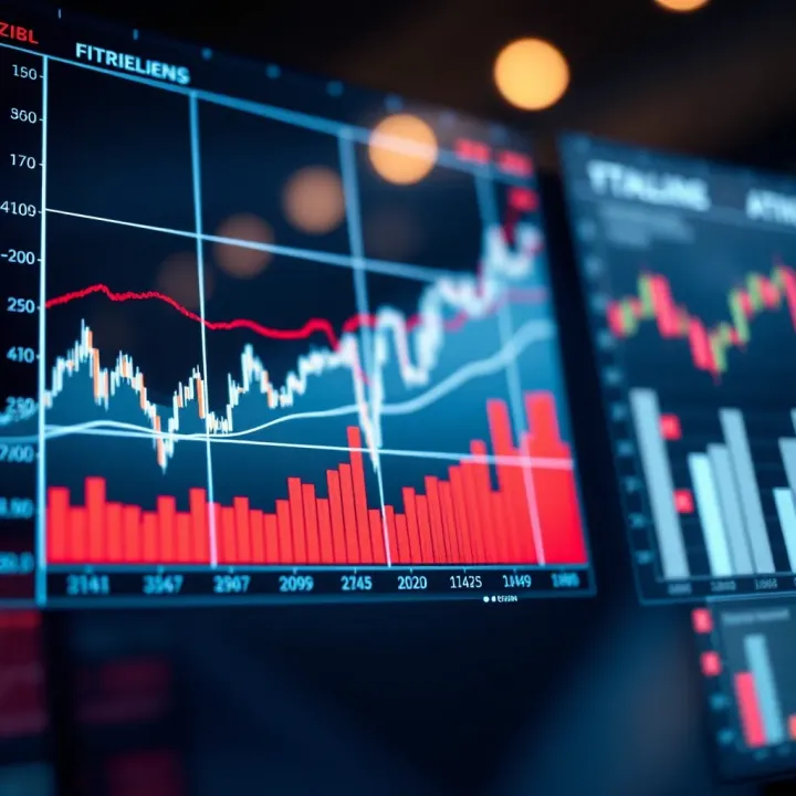 Market Trends Visualization and Data Interpretation Graph displaying market trends and data analysis