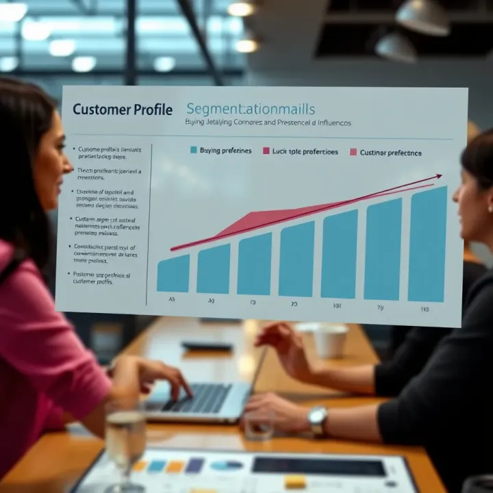Chart illustrating segmentation of customer profiles based on buying preferences and decision factors