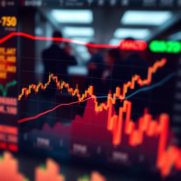 Market Trends Influenced by Economic Data Releases Graph depicting market trends influenced by economic data releases and investor reactions