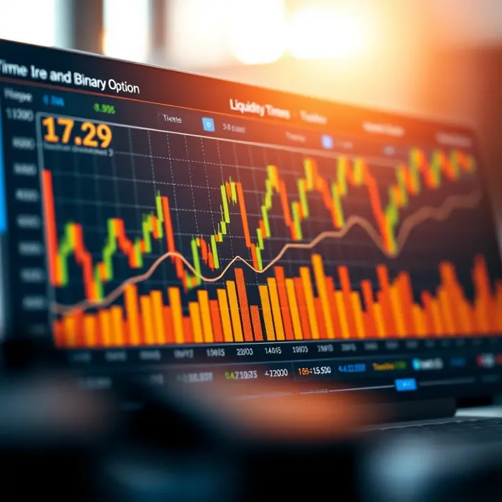 Chart illustrating liquidity levels and optimal trading times in binary options