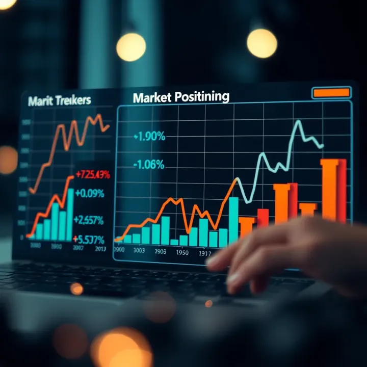 Chart showing market trends and competitive positioning with various data points