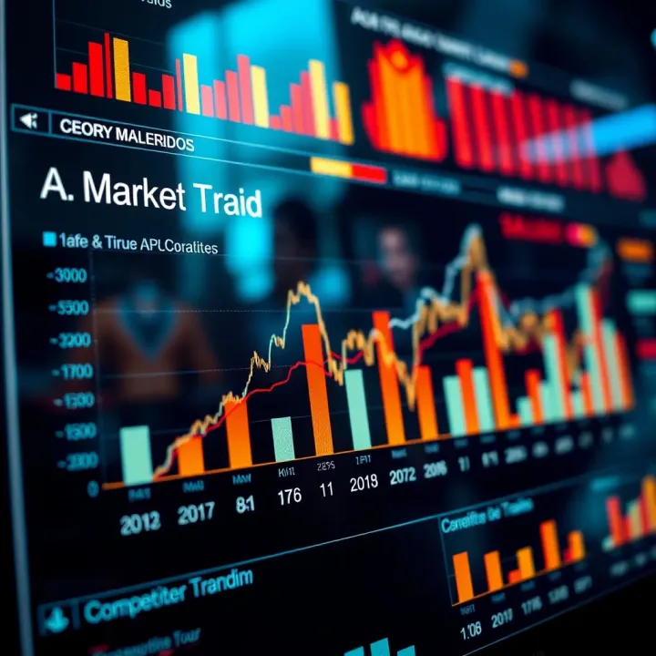Graph showing market trends and competitor analysis data
