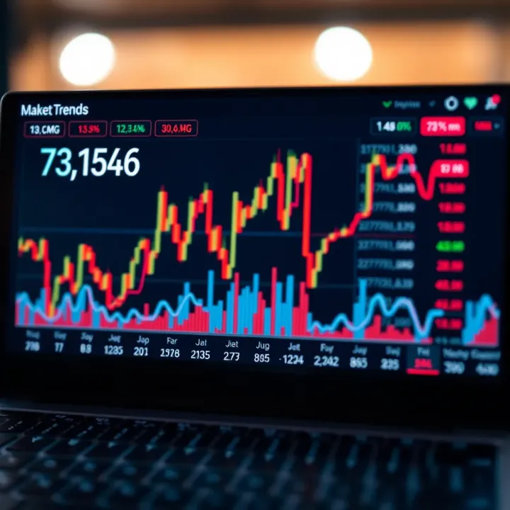 Market Trends Visualization and Data Interpretation Graph depicting market trends and data analysis results