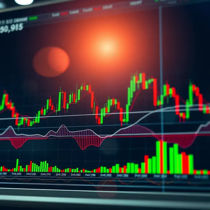 Chart displaying advanced price action patterns with highlighted key levels and trend lines