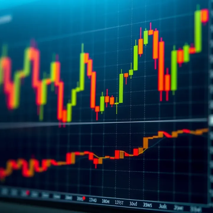 Candlestick chart highlighting various candle patterns used in technical analysis