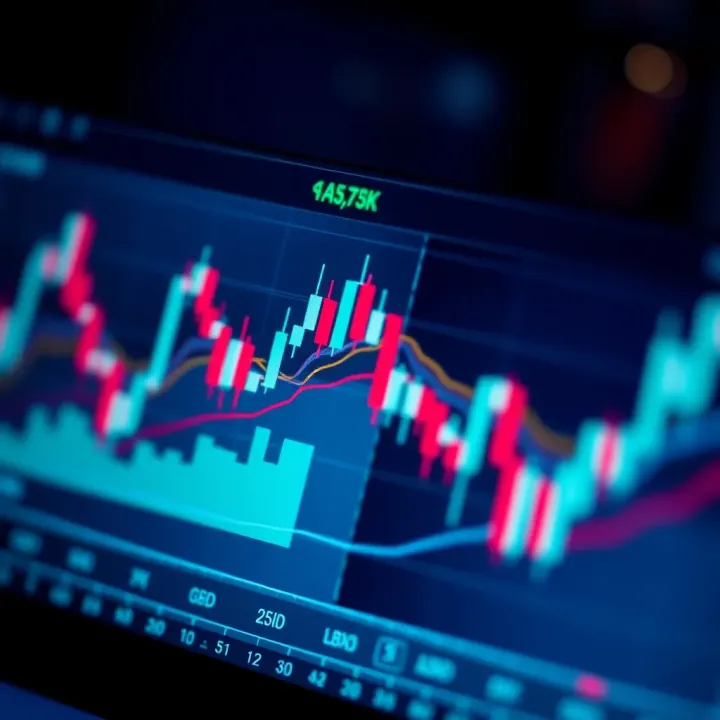 Price action chart showing a head and shoulders pattern indicating potential trend reversal