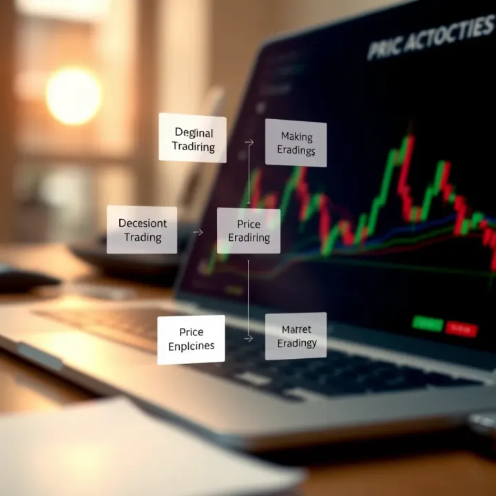 Diagram illustrating the decision-making process in price action trading based on market price behavior