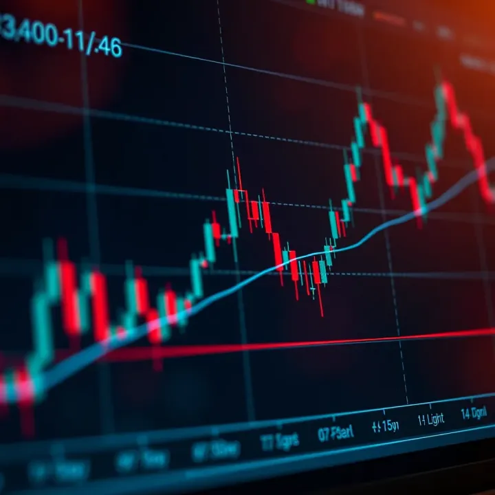 Graph depicting trend lines and support resistance levels in trading analysis