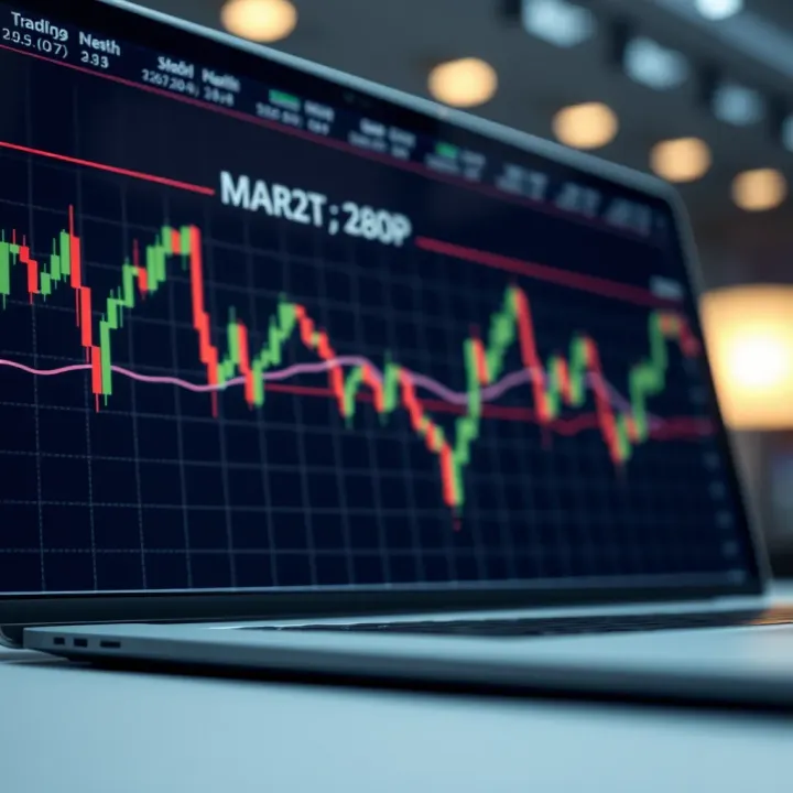 Graph showcasing trend lines and support resistance levels for market analysis