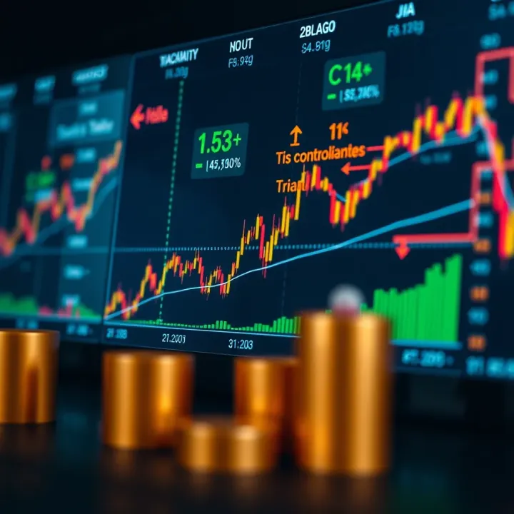 Graphical representation of different market sectors with promising growth potential for day trading