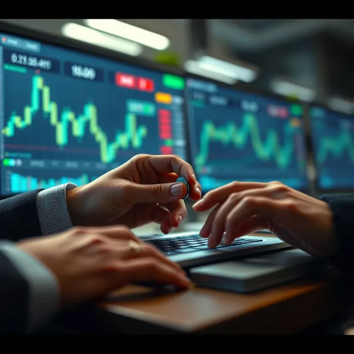 Illustration of a secure financial transaction from a real trading account