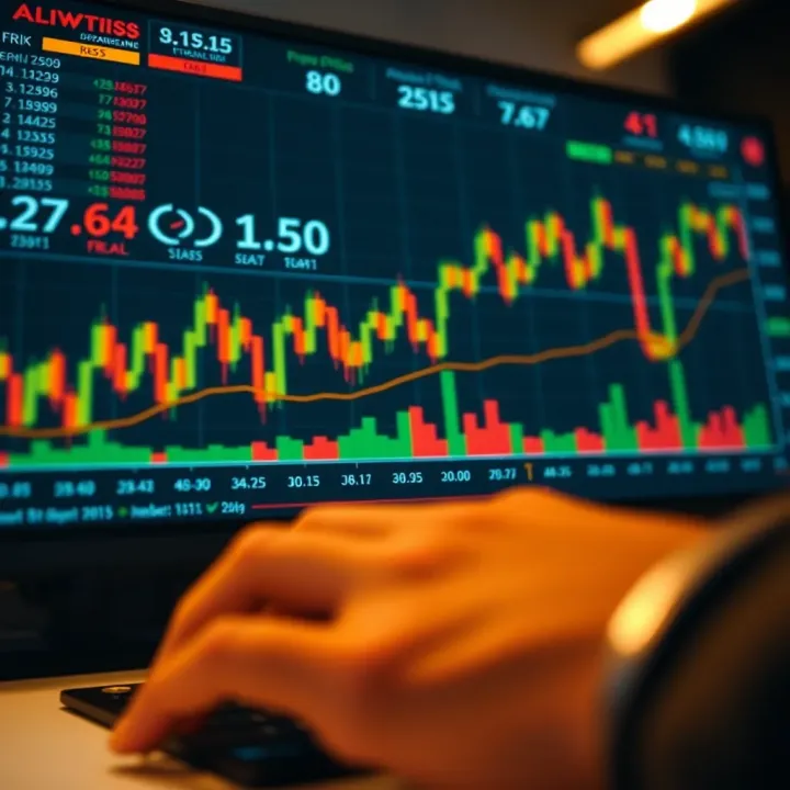 Chart showing risk management metrics and performance analysis in binary options trading