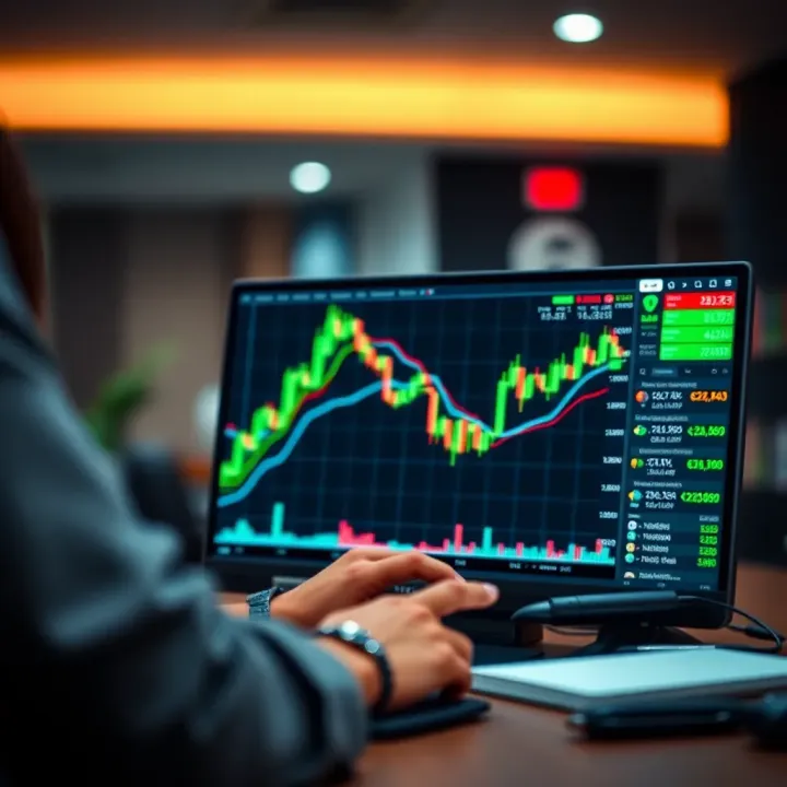 Visual representation of risk management strategies in binary options trading