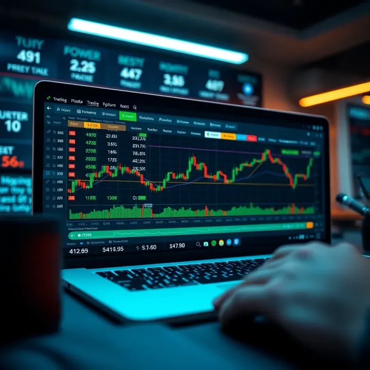 Secure Binary Options Trading Platform Featuring Risk Management Illustration of a secure trading platform interface highlighting risk management tools