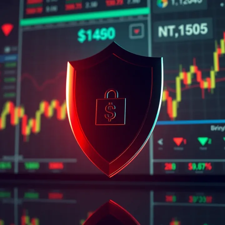 Secure financial investment strategies for binary options with shield and digital graph