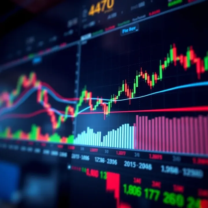 Graph showing rapid binary options trading signals with highlighted entry points