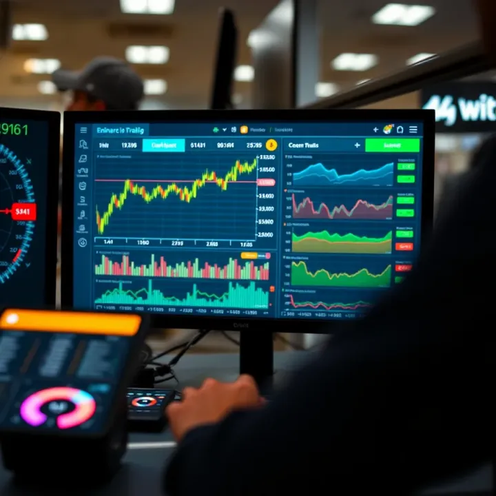 Dashboard showing essential tools and risk management indicators for fast-paced trading